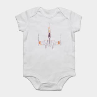 Space Ship - X Wing Baby Bodysuit